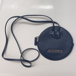 NAVY BLUE JACQUEMUS LE PITCHOU NECK BAG